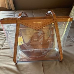 Michael Kors Whitney Clear Inset Tote